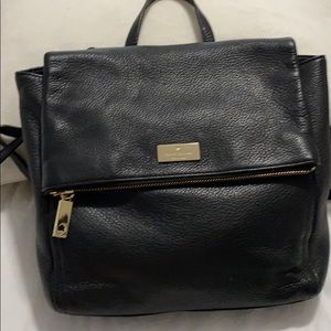 Black Kate Spade leather backpack purse